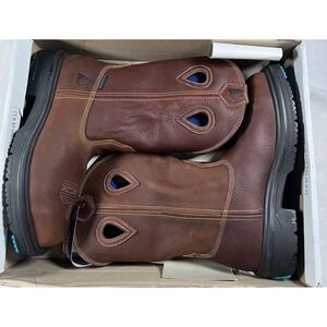 Steel Blue Blue Heeler Boots Mens Size 14 Oak Brown Pull On Steel Toe EH 813945